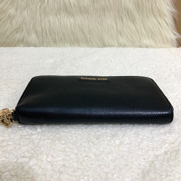 MICHAEL KORS Large Black Leather JET SET TRAVEL Continental Wristlet Wallet - Picture 13 of 14